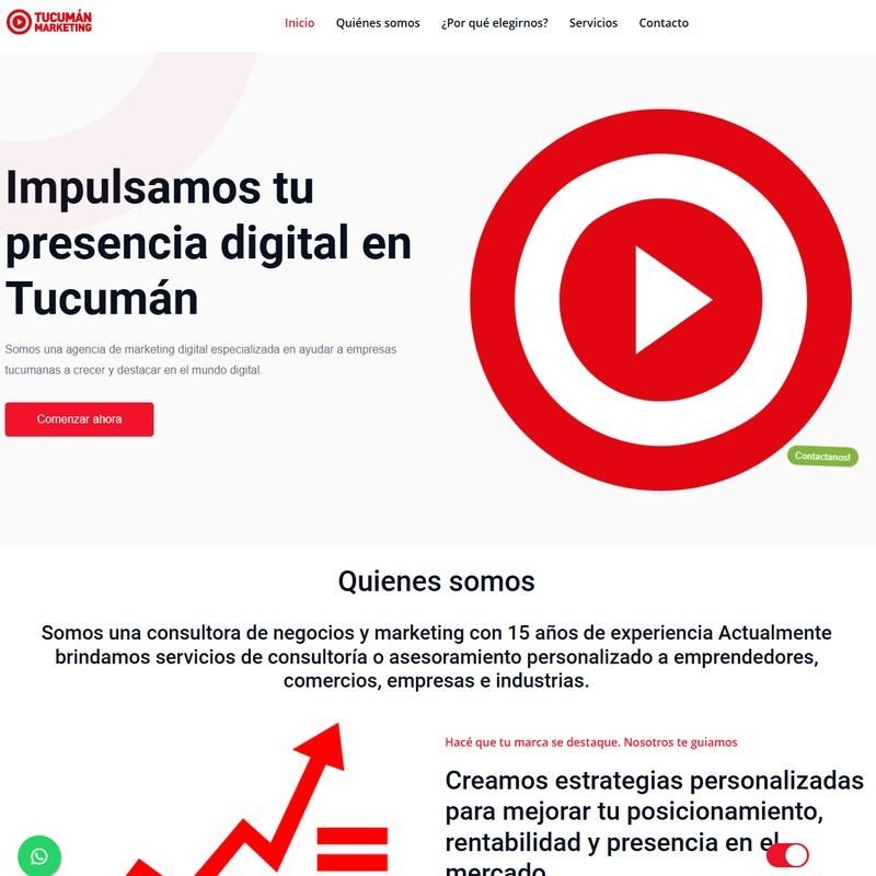 Captura de pantalla de Tucumán Marketing